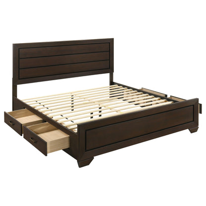 Kauffman E King Bed in Dark Cocoa - Coaster Furniture