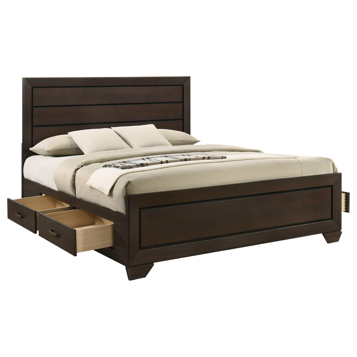 Kauffman E King Bed in Dark Cocoa - Coaster Furniture