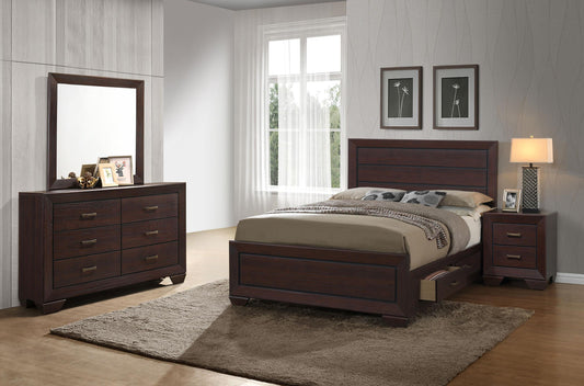 Kauffman Queen Bed 4-Piece Set in Dark Cocoa - Coaster Furniture