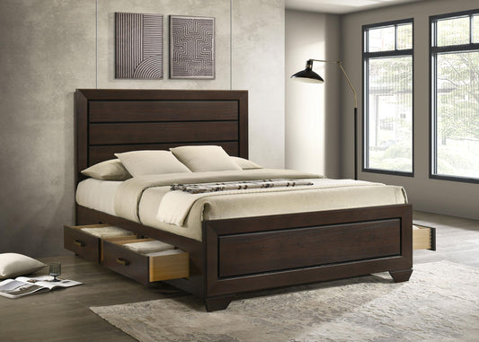 Kauffman Queen Bed in Dark Cocoa - Coaster Furniture
