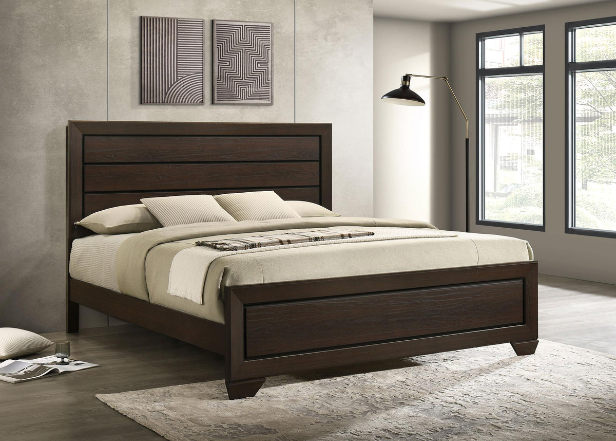 Kauffman E King Bed in Dark Cocoa - Coaster Furniture