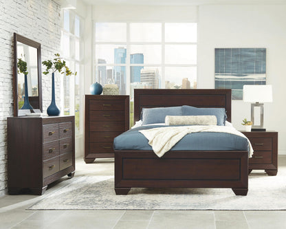 Kauffman Queen Bed 5-Piece Set in Dark Cocoa - Coaster Furniture