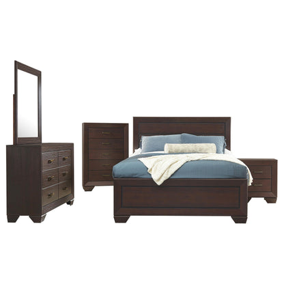Kauffman Queen Bed 5-Piece Set in Dark Cocoa - Coaster Furniture