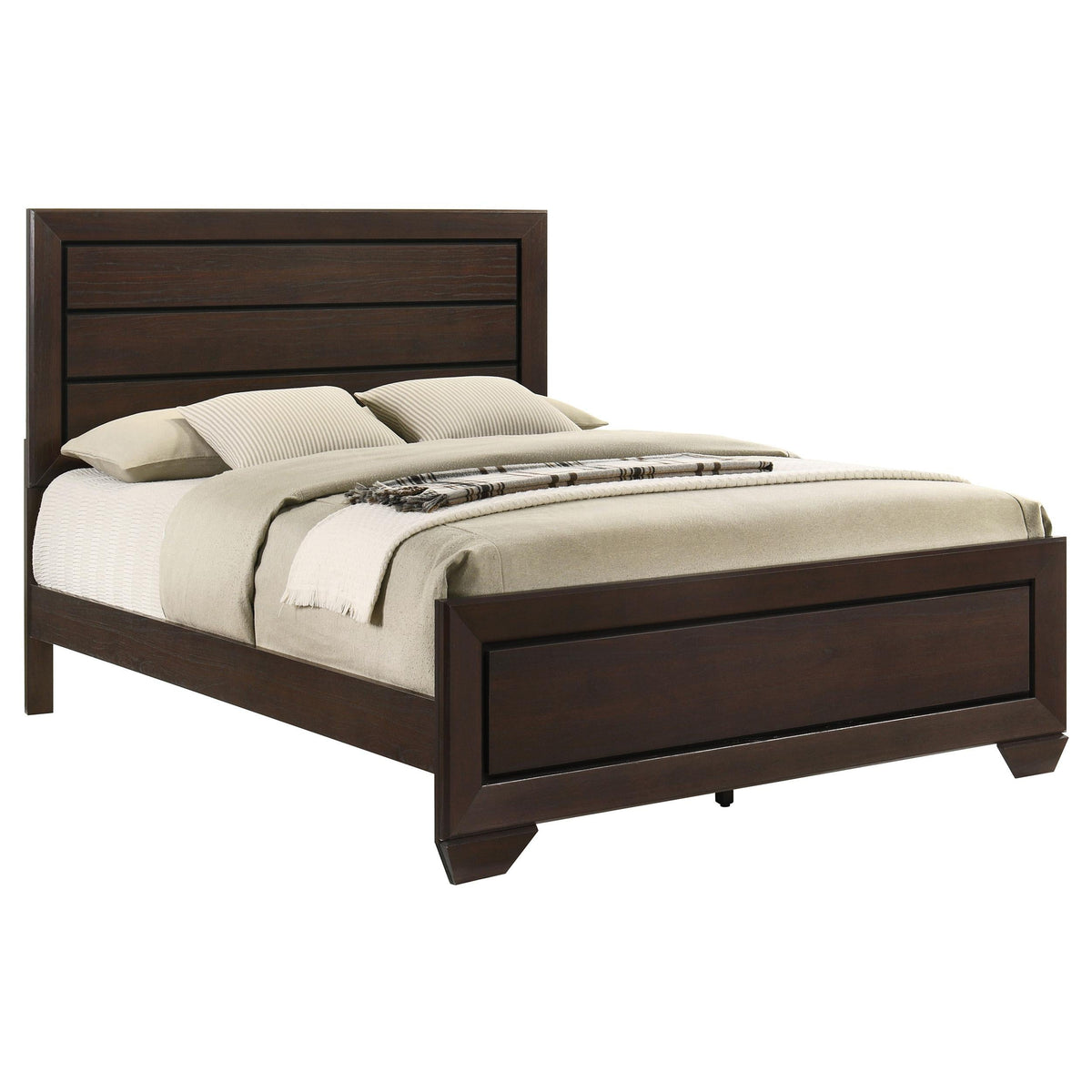 Kauffman Queen Bed in Dark Cocoa - Coaster Furniture