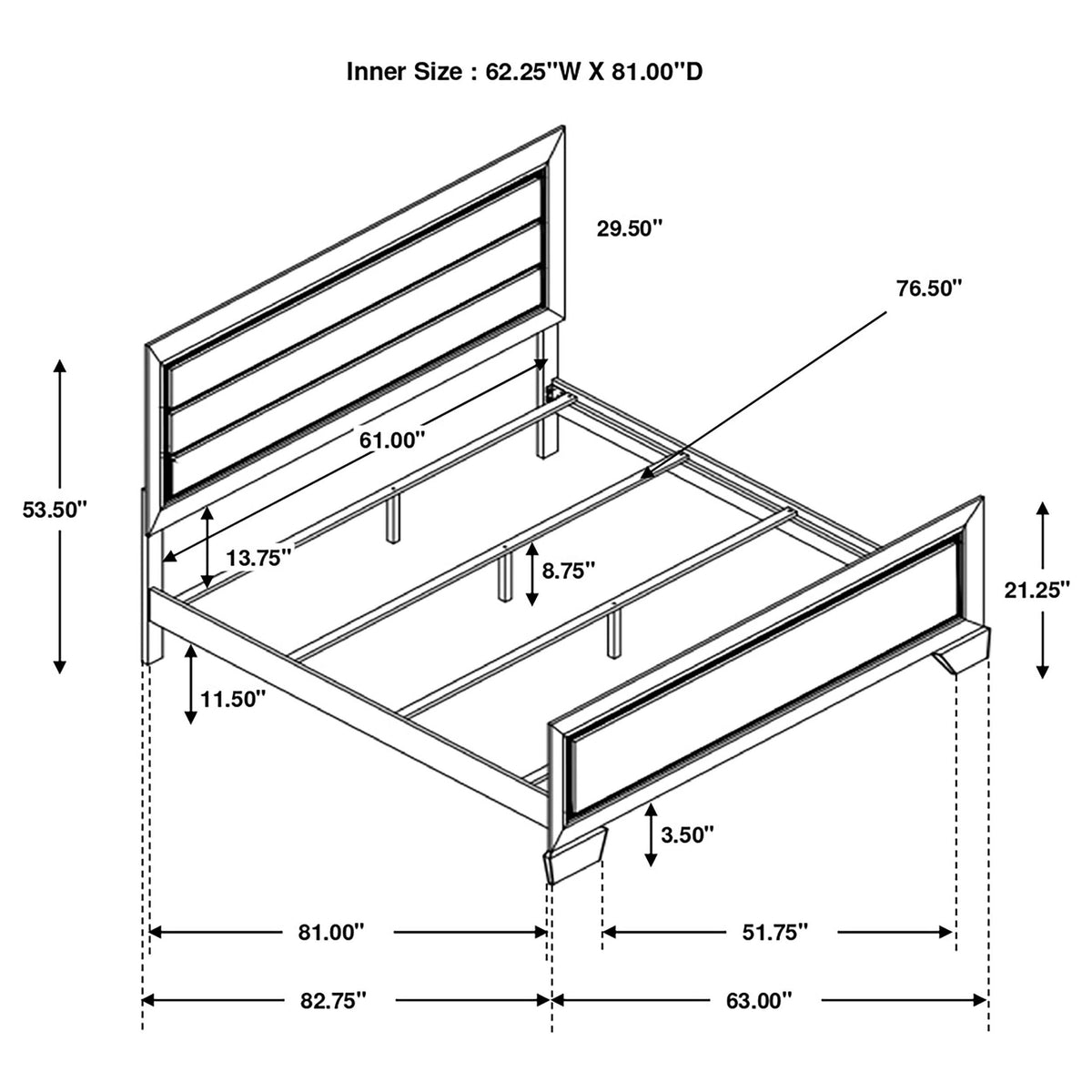 Kauffman Queen Bed in Dark Cocoa - Coaster Furniture