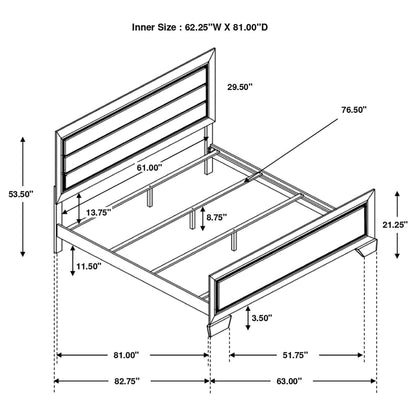 Kauffman Queen Bed in Dark Cocoa - Coaster Furniture