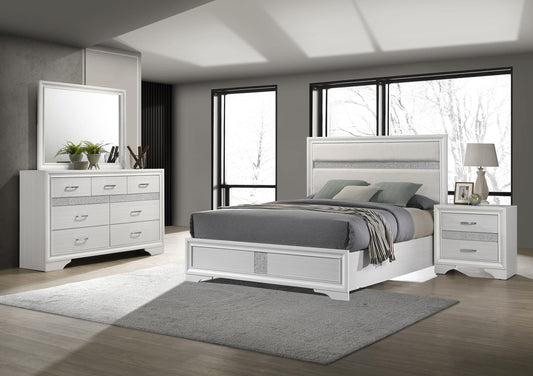 Miranda Full Bed 4-Piece Set in White - Coaster Furniture