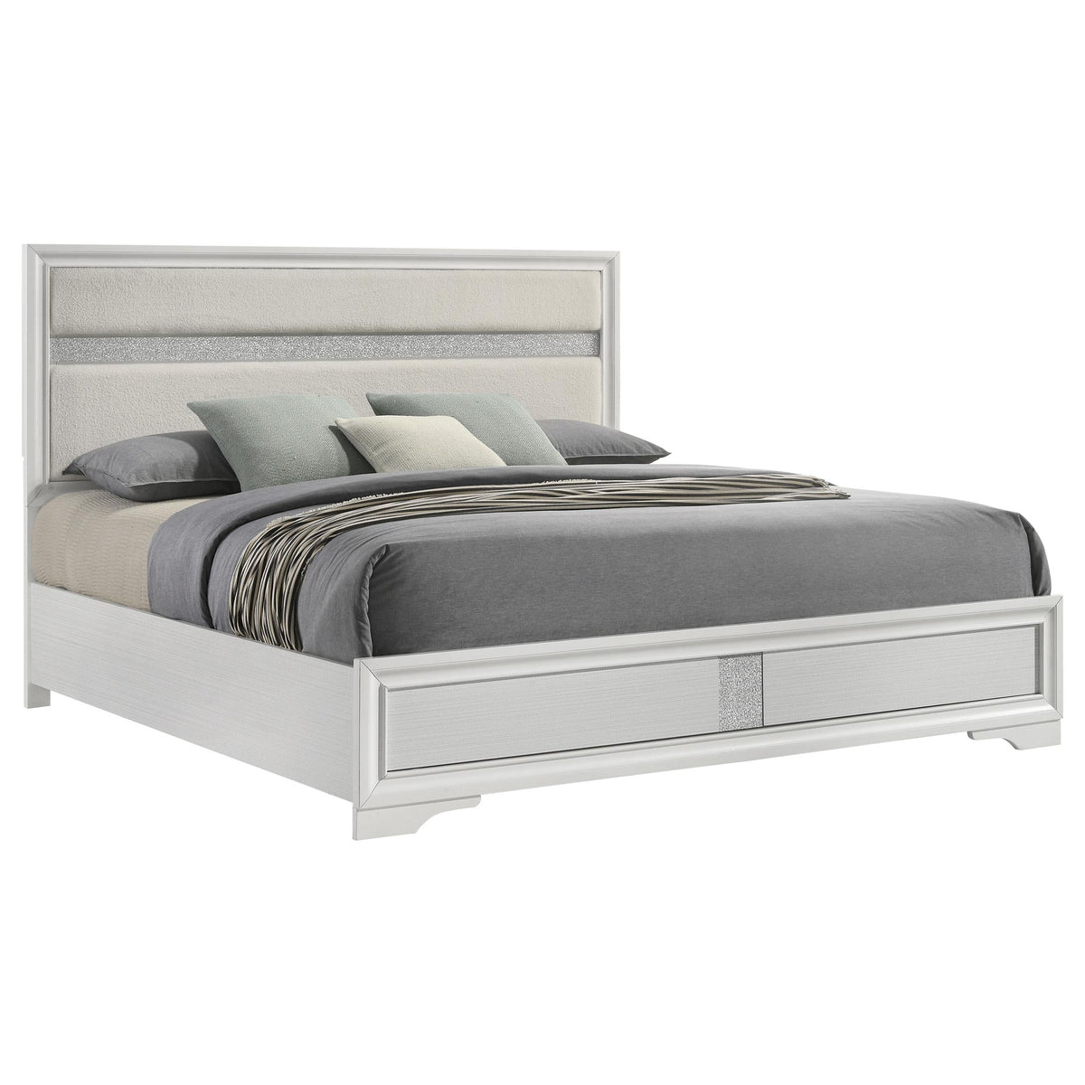 Miranda E King Bed in White - Coaster Furniture