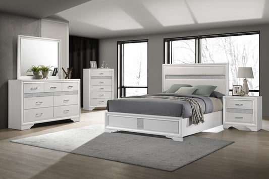 Miranda Queen Bed 5-Piece Set in White - Coaster Furniture