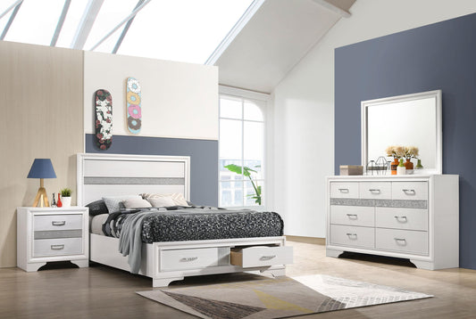 Miranda Full Bed 4-Piece Set in White - Coaster Furniture