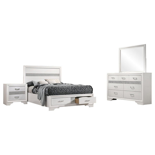 Miranda Full Bed 4-Piece Set in White - Coaster Furniture