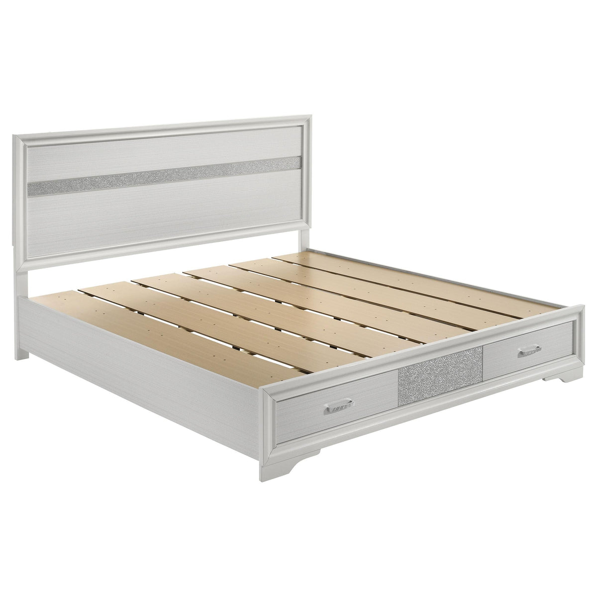 Miranda E King Bed in White - Coaster Furniture