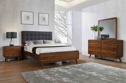 Robyn Full Bed 4-Piece Set - Dark Walnut