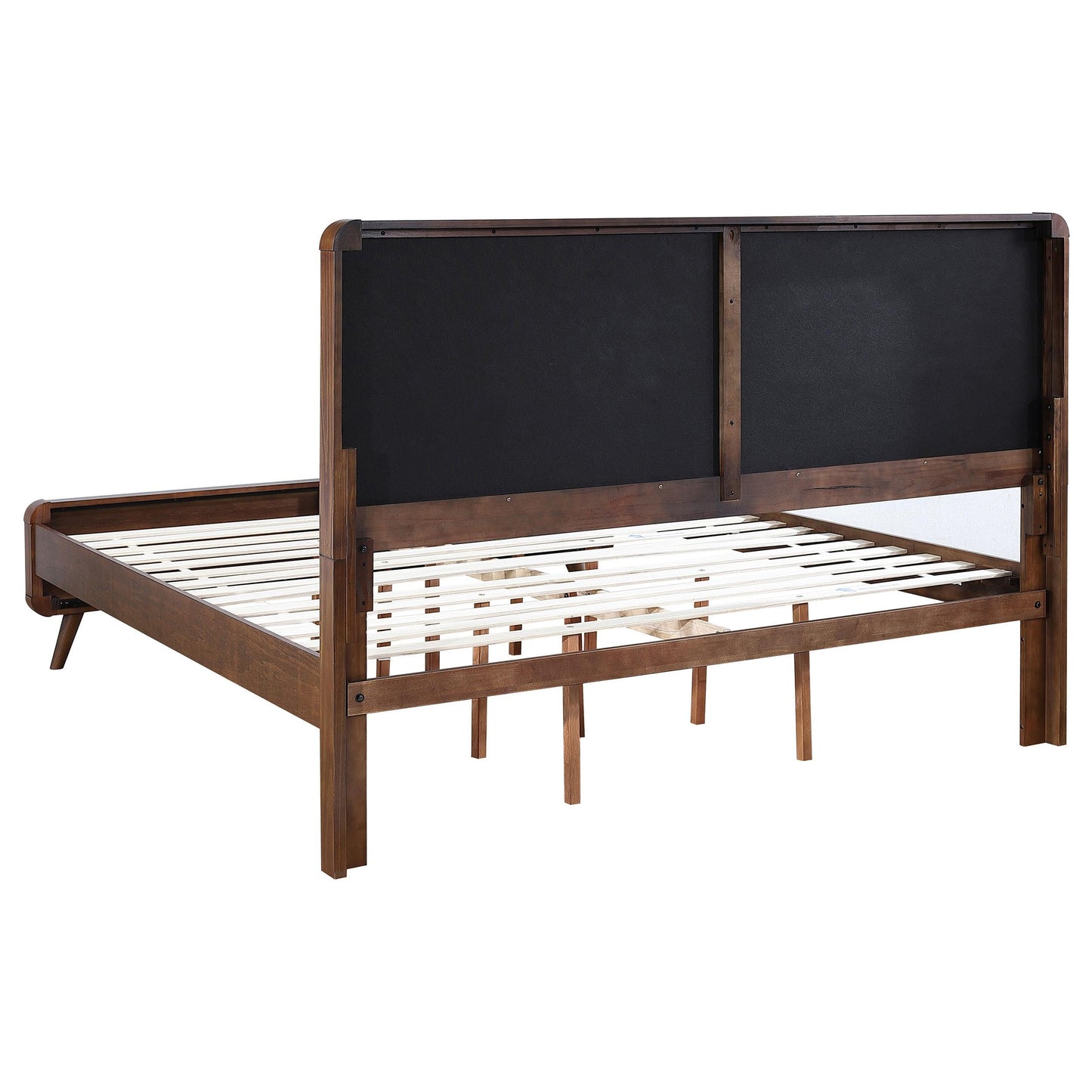 Robyn Eastern King Bed 4-Piece Set - Dark Walnut