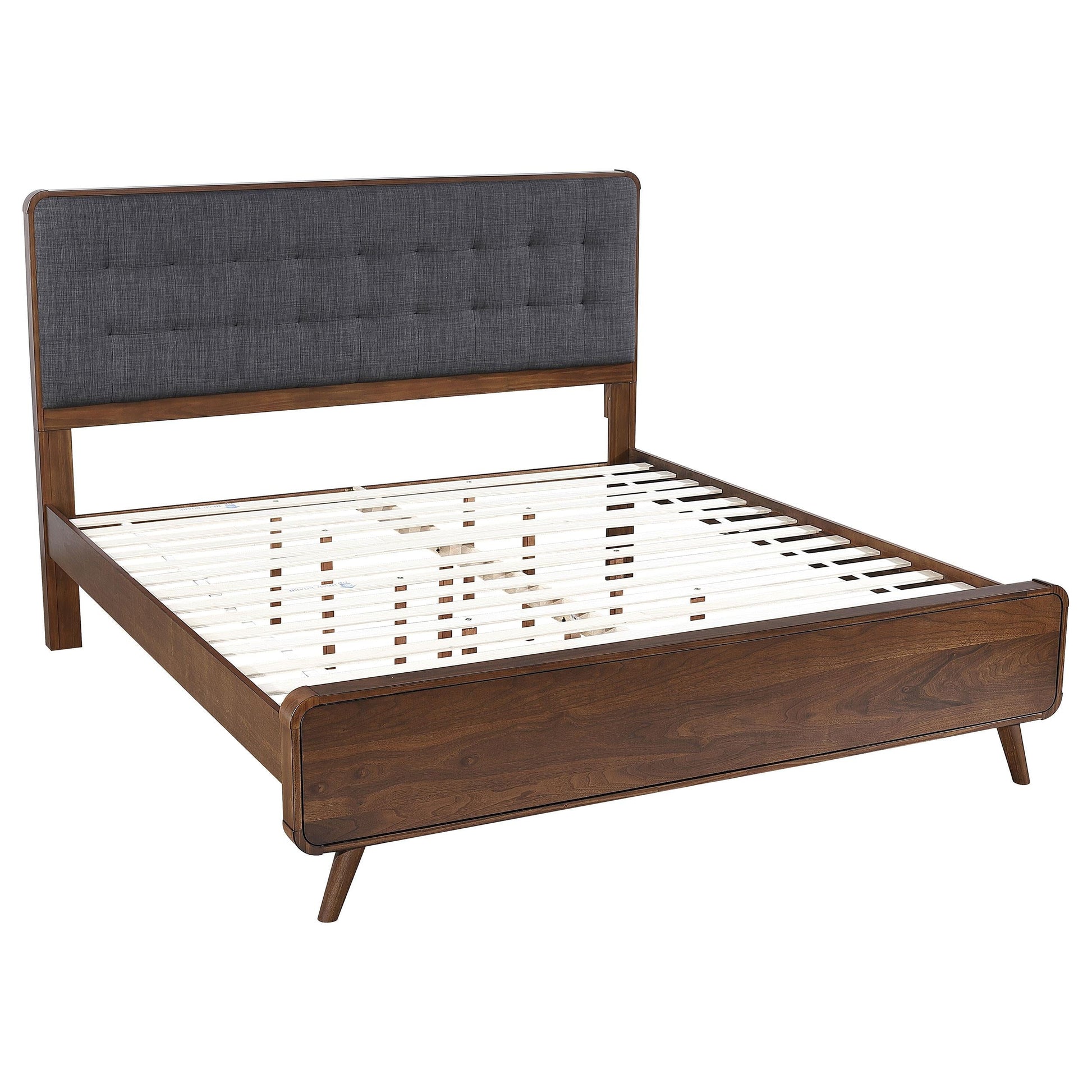 Robyn E King Bed - Dark Walnut