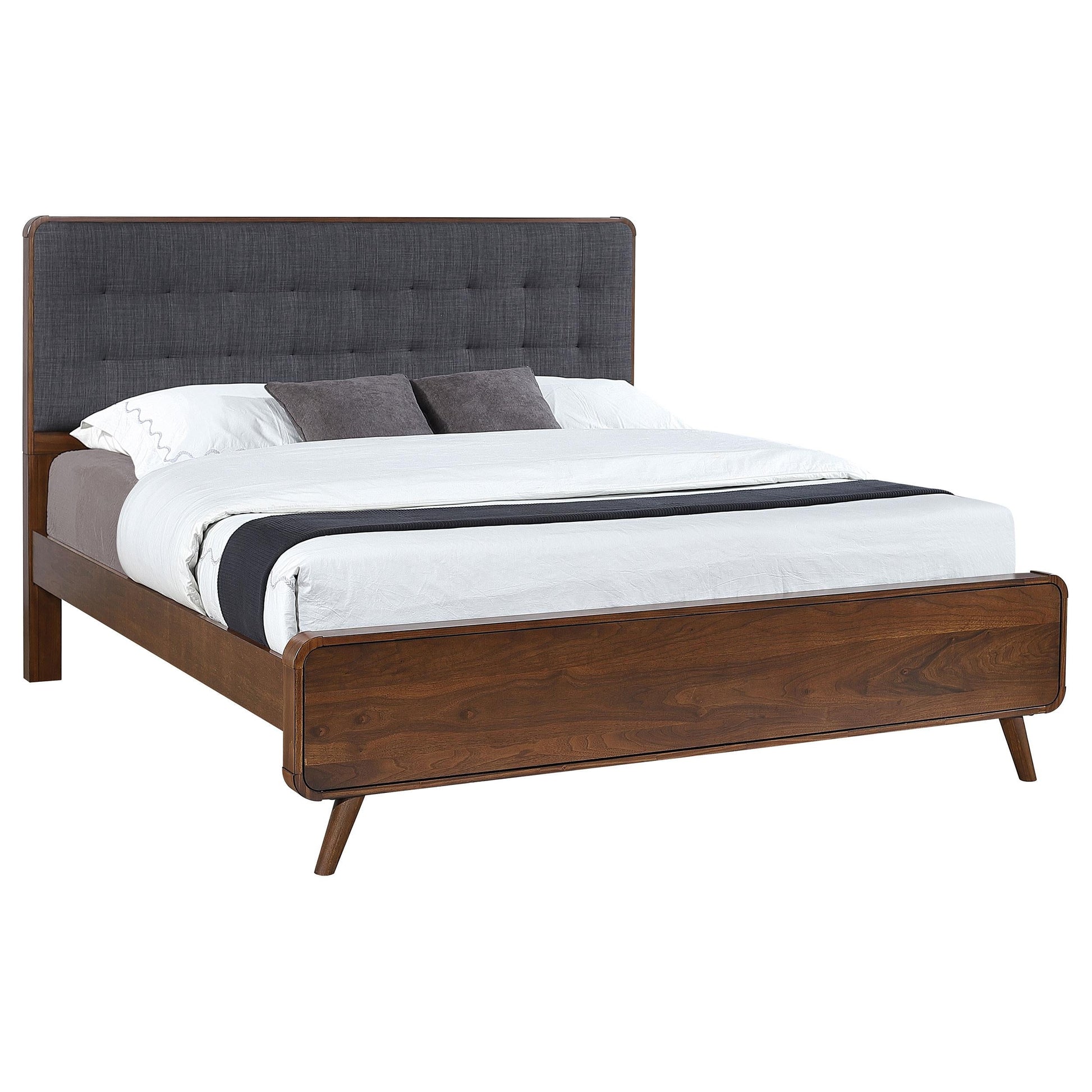 Robyn E King Bed - Dark Walnut