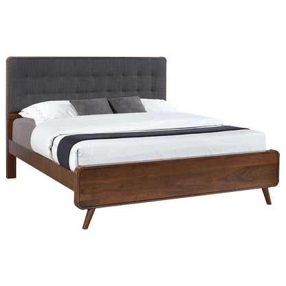 Robyn E King Bed - Dark Walnut