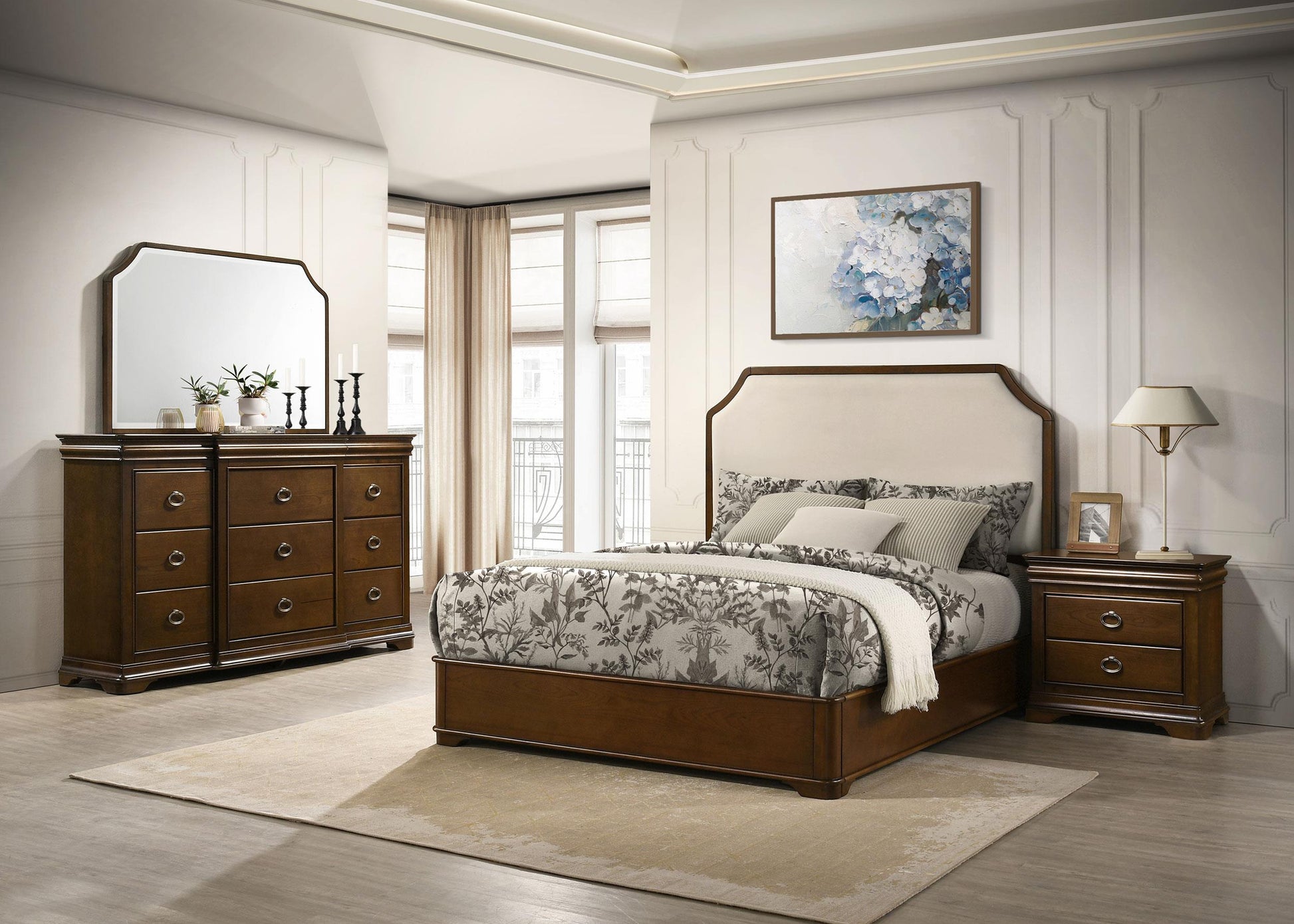 Garland 4-Piece Set in Brown Cherry / Cream