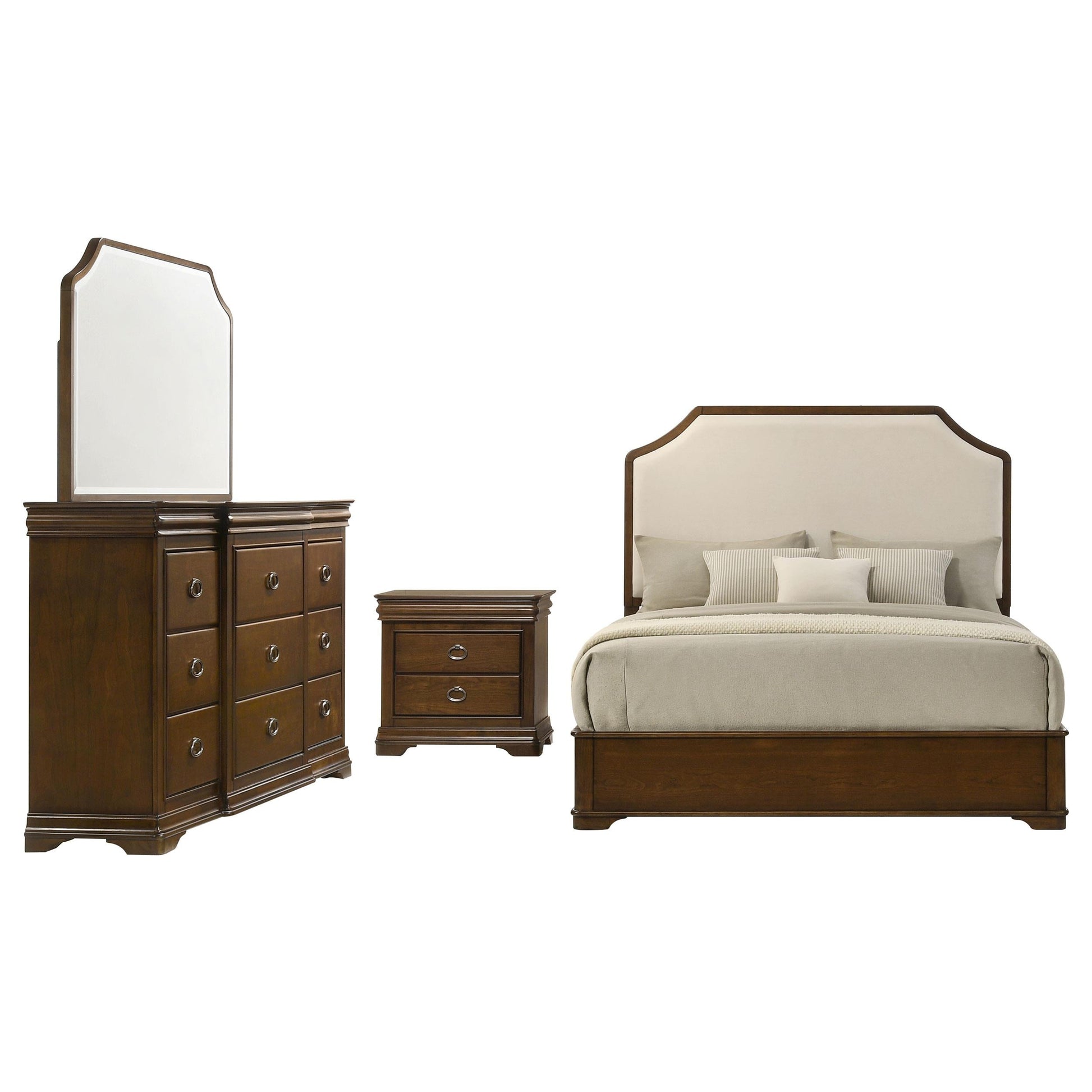 Garland 4-Piece Set in Brown Cherry / Cream