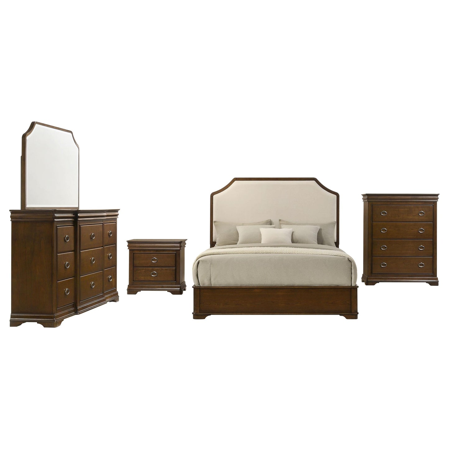 Garland 5-Piece Set in Brown Cherry / Cream