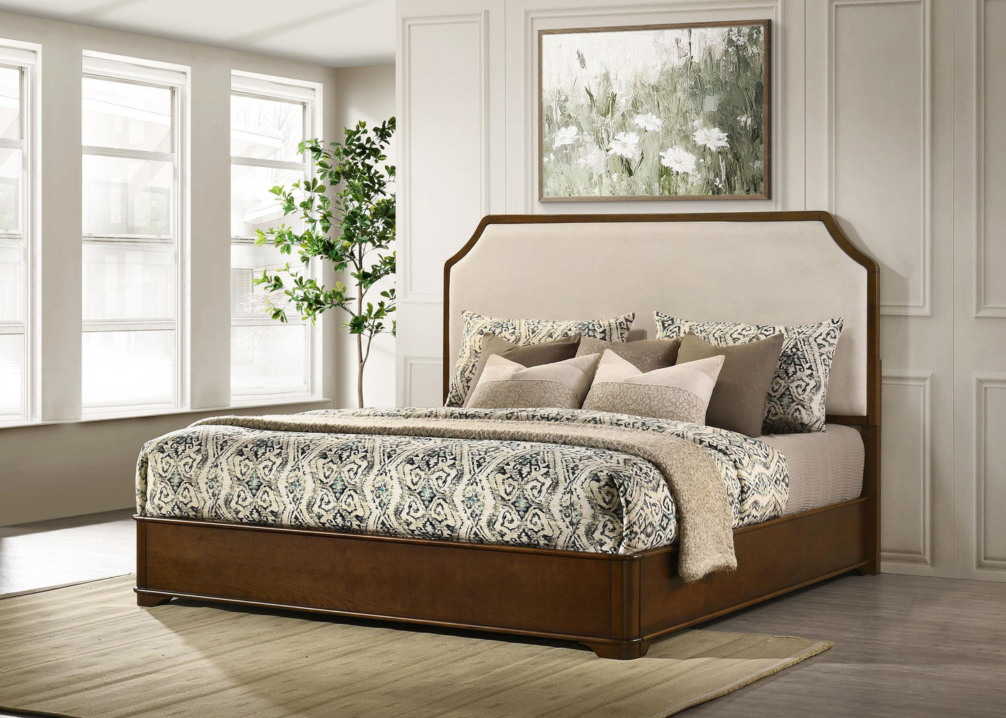 Garland Bed in Brown Cherry / Cream