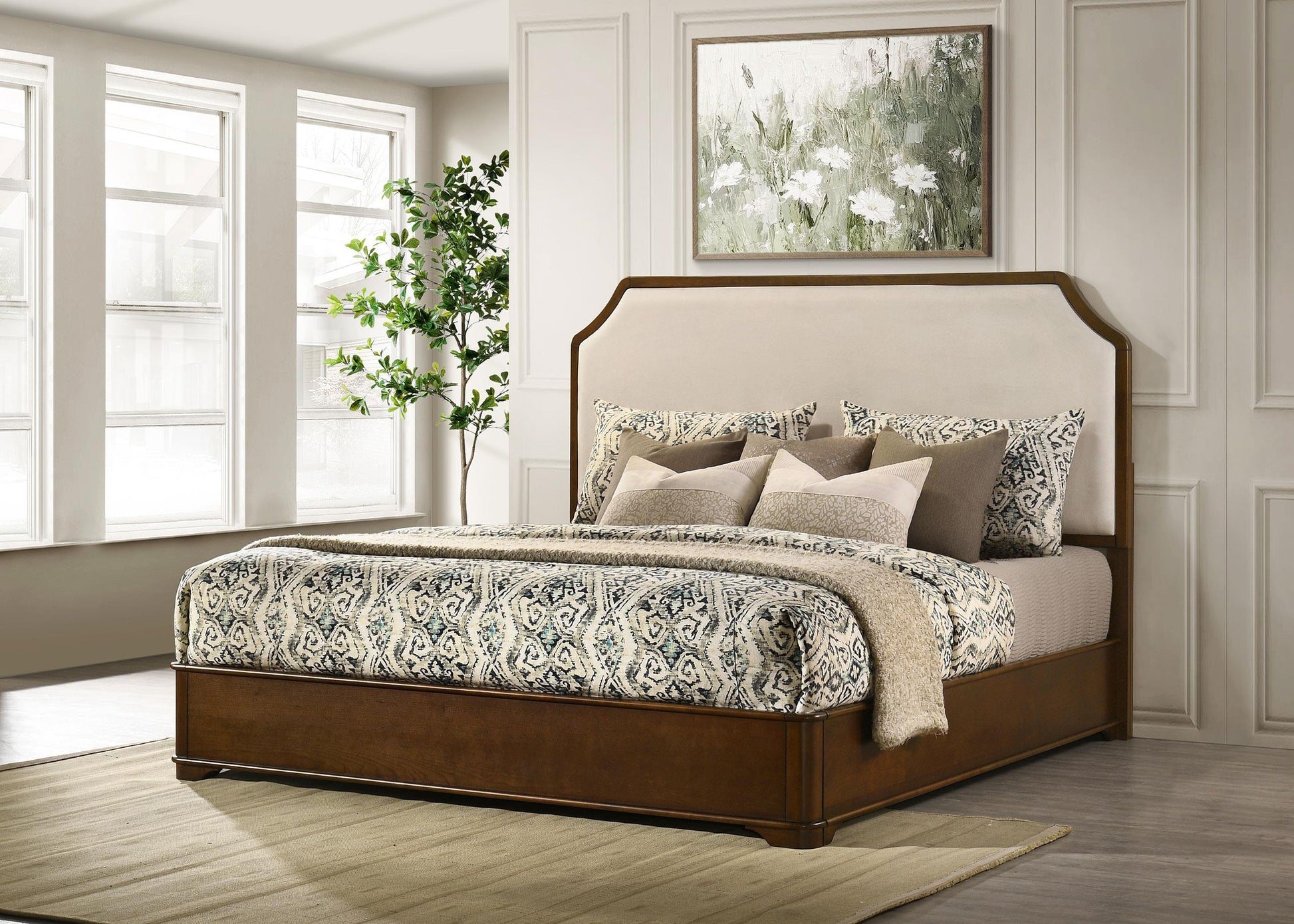 Garland Bed in Brown Cherry / Cream