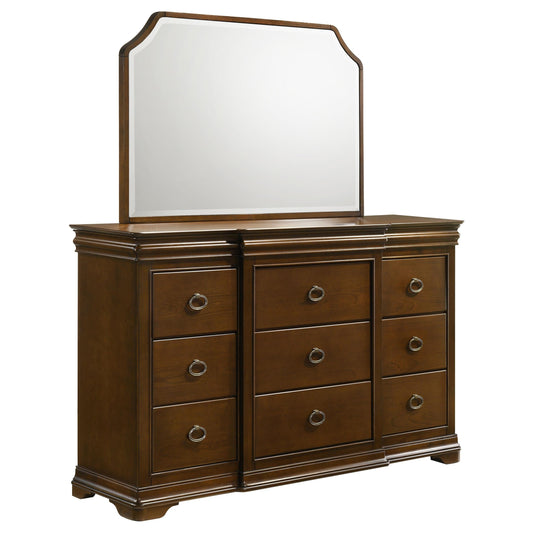 Garland Dresser With Mirror in Brown Cherry / Cream - Coaster Furniture