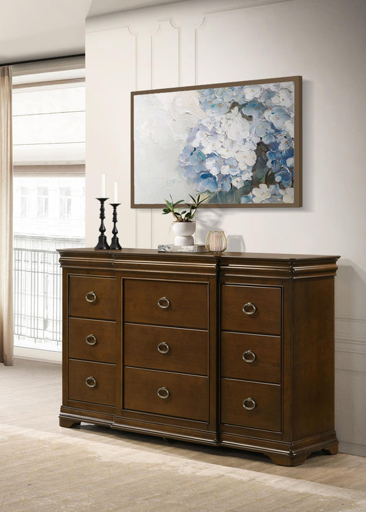 Garland Dresser in Brown Cherry / Cream - Coaster Furniture