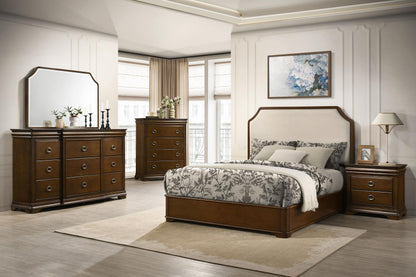 Garland Dresser Mirror in Brown Cherry / Cream - Coaster Furniture