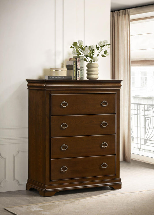 Garland Chest in Brown Cherry / Cream - Coaster Furniture