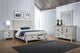 Franco Eastern King Bed 4-Piece Set in Distressed White - Coaster Furniture