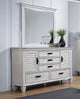 Franco Dresser With Mirror in Distressed White - Coaster Furniture