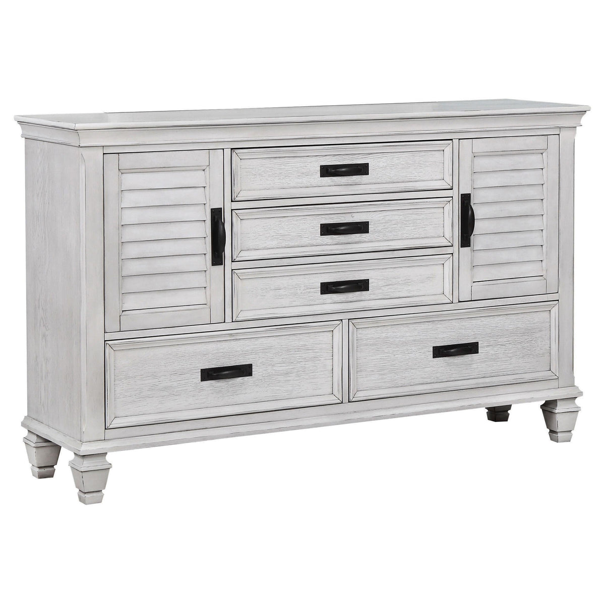 Franco Dresser in Distressed White - Coaster Furniture