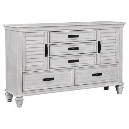 Franco Dresser in Distressed White - Coaster Furniture