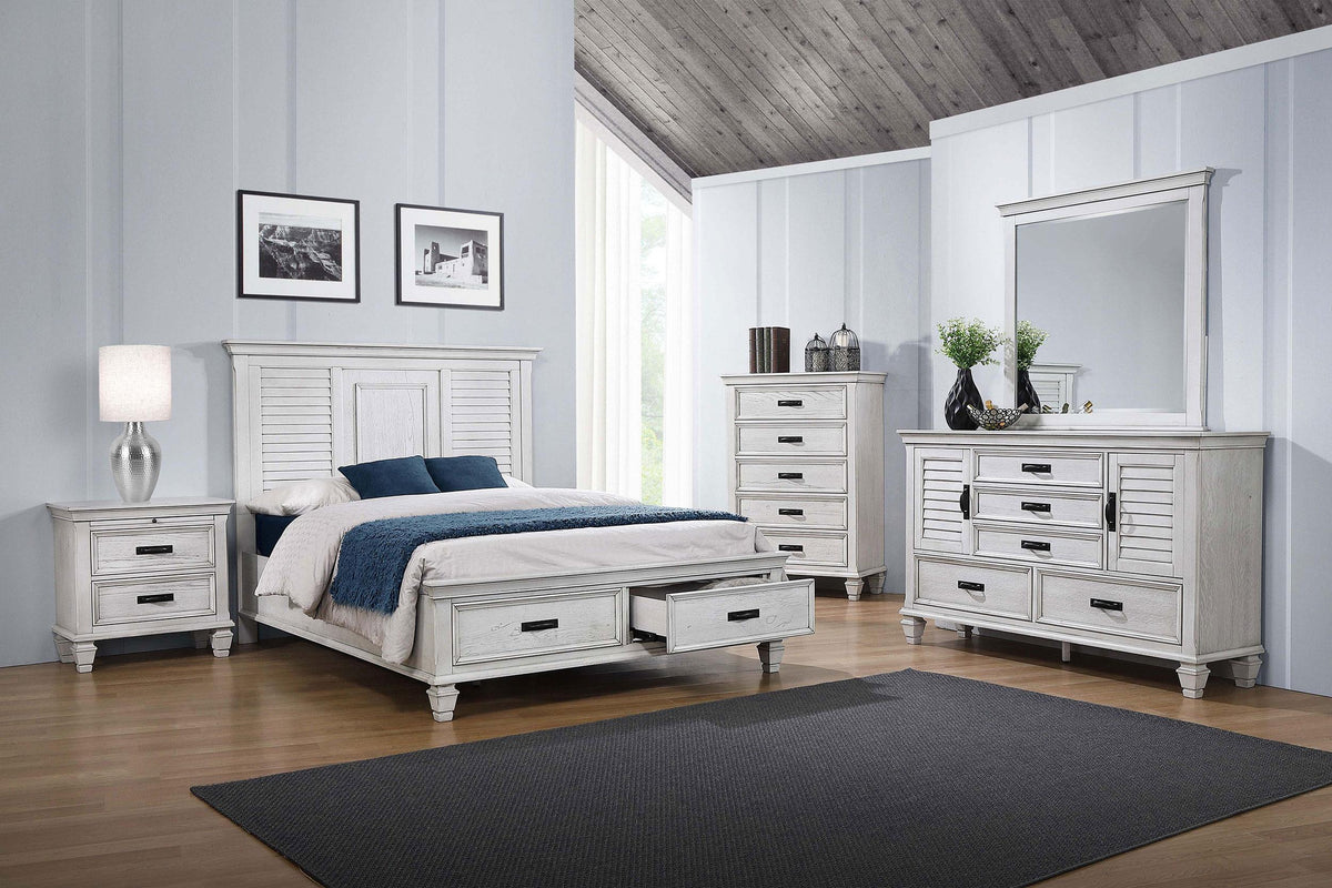Franco Dresser in Distressed White - Coaster Furniture