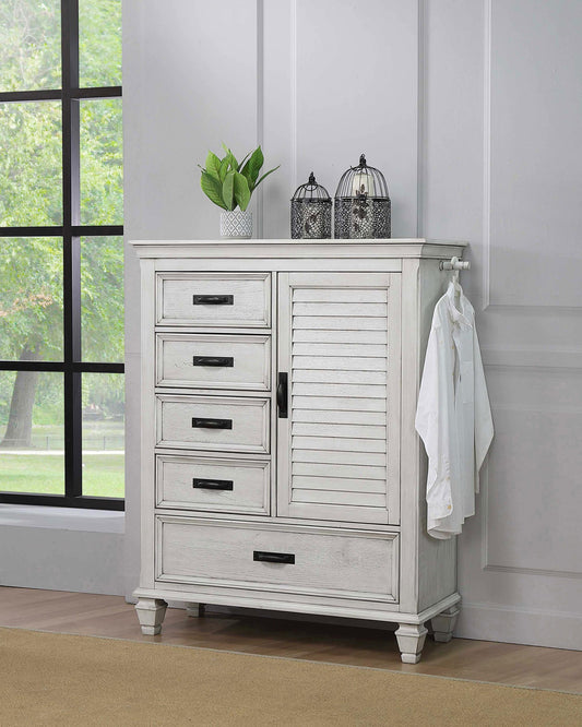 Franco Chest in Distressed White - Coaster Furniture