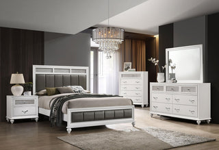 Barzini Eastern King Bed 5-Piece Set in White - Coaster Furniture
