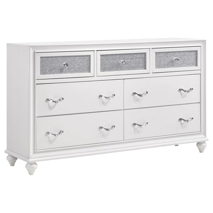 Barzini Eastern King Bed 5-Piece Set in White - Coaster Furniture