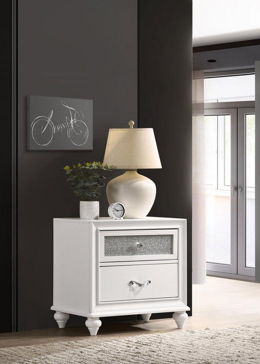 Barzini Nightstand in White - Coaster Furniture