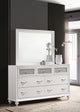 Barzini Dresser With Mirror in White - Coaster Furniture