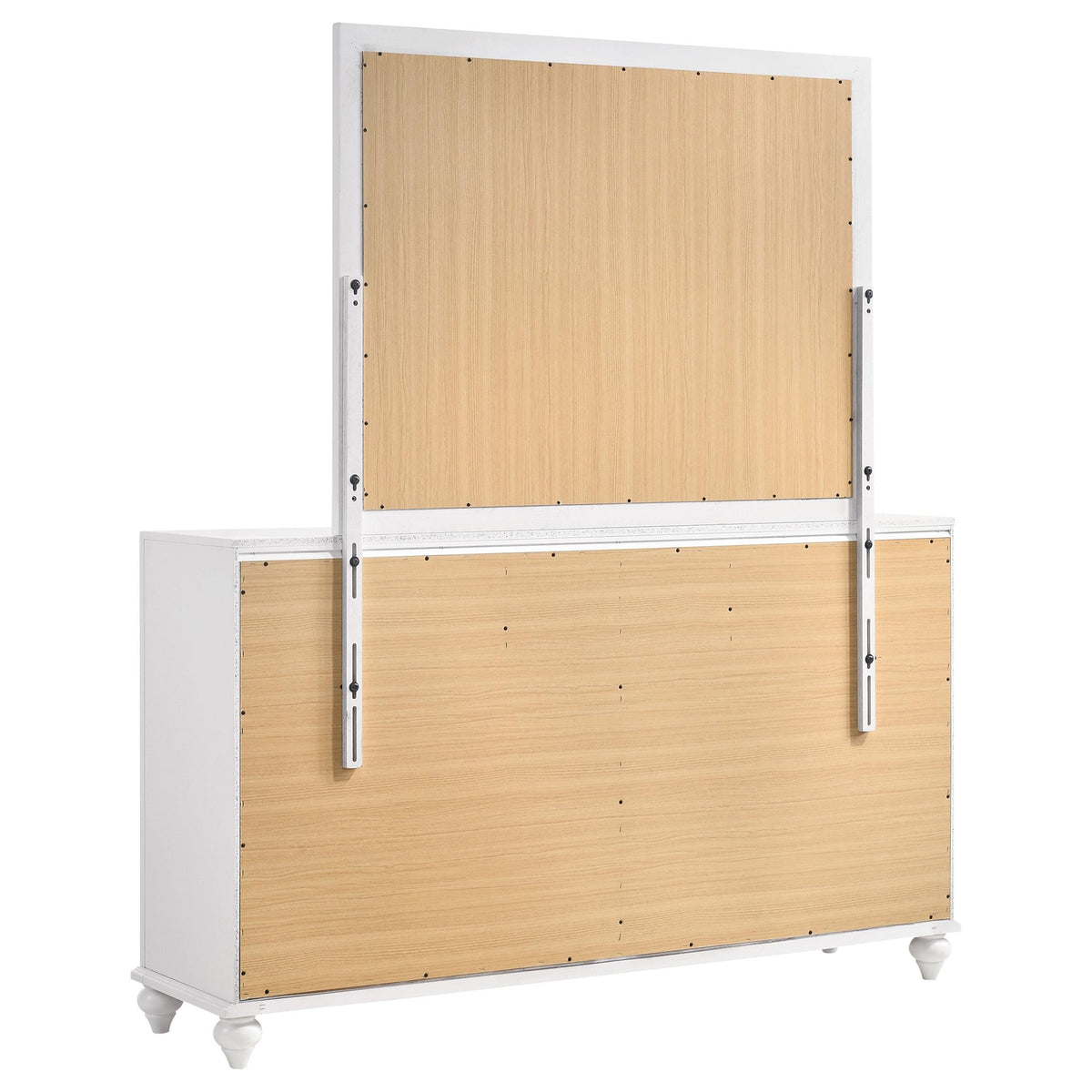 Barzini Dresser With Mirror in White - Coaster Furniture