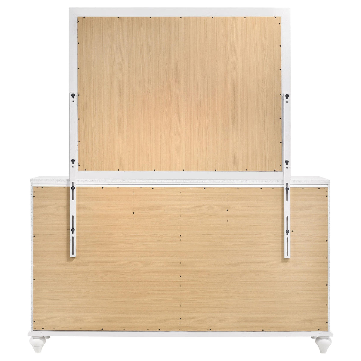 Barzini Dresser With Mirror in White - Coaster Furniture