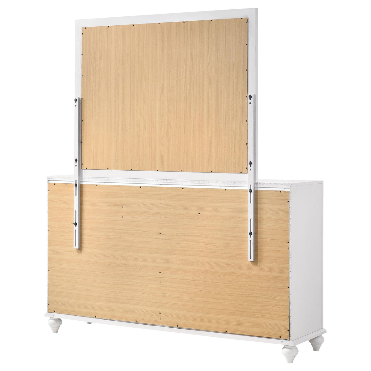 Barzini Dresser With Mirror in White - Coaster Furniture