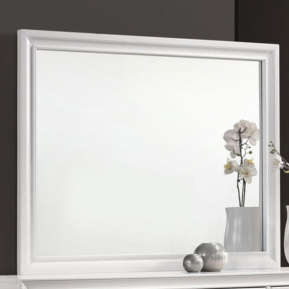 Barzini Dresser Mirror in White - Coaster Furniture