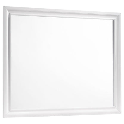 Barzini Dresser Mirror in White - Coaster Furniture