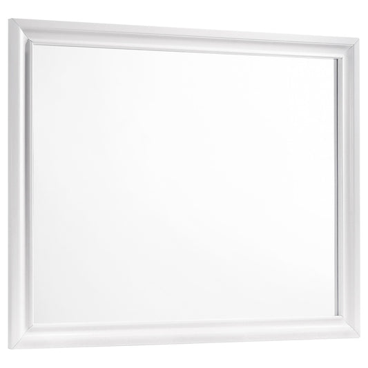 Barzini Dresser Mirror in White - Coaster Furniture