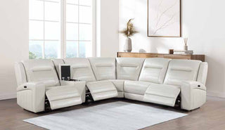 8711 Beige 3 Power Recliner Sectional Living Room Set
