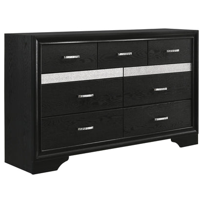 Miranda Eastern King Bed 4-Piece Set in Black - Coaster Furniture
