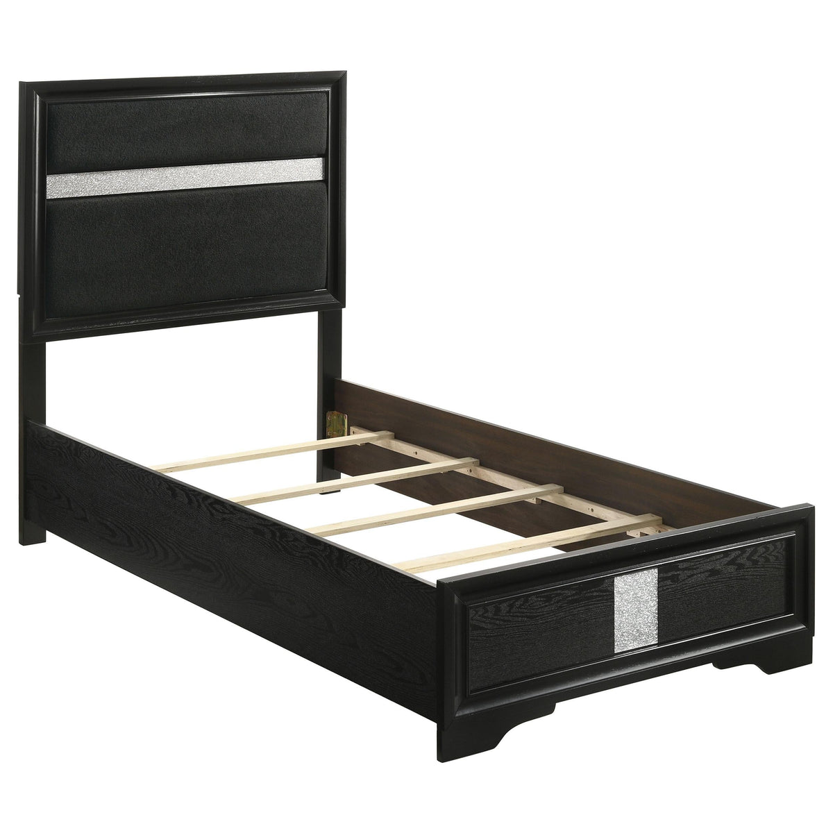 Miranda Twin Bed 4-Piece Set in Black - Coaster Furniture