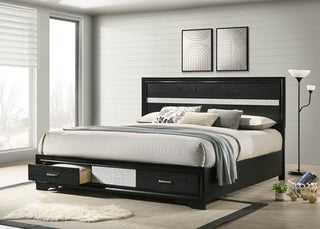 Miranda E King Bed in Black - Coaster Furniture